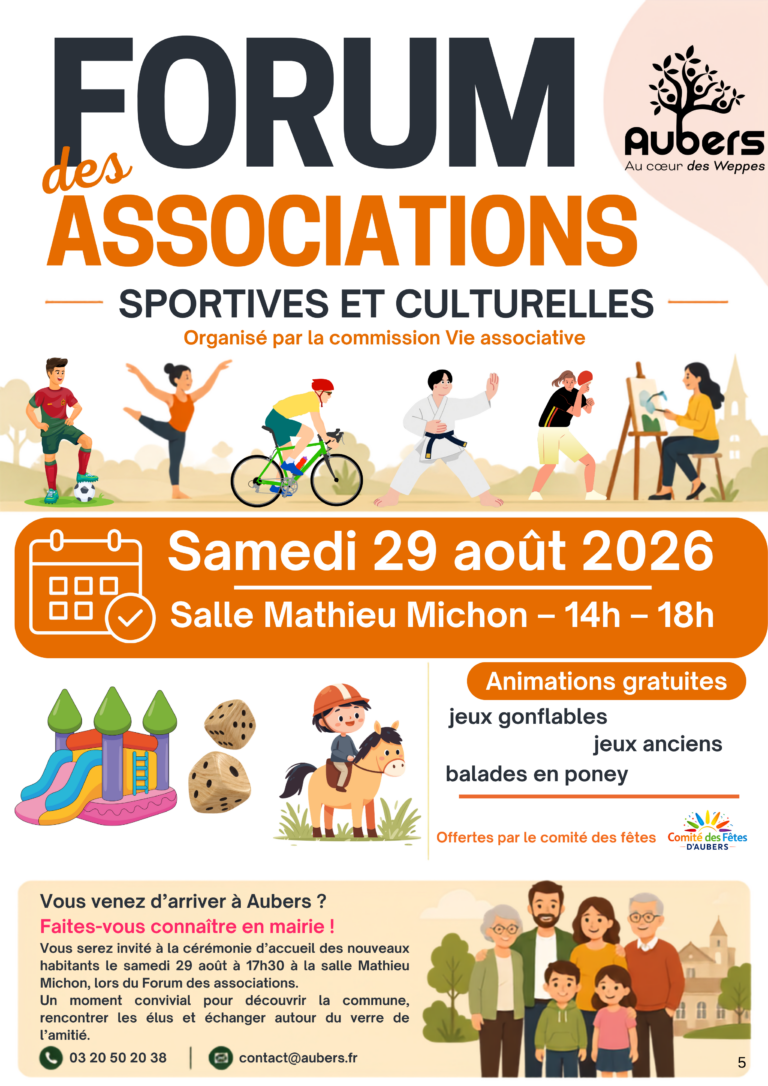 Aubers infos - Août 2026